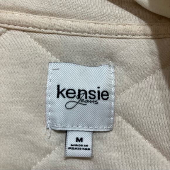 Kensie Jeans Quilted Cream Jacket Size Medium - Picture 3 of 4